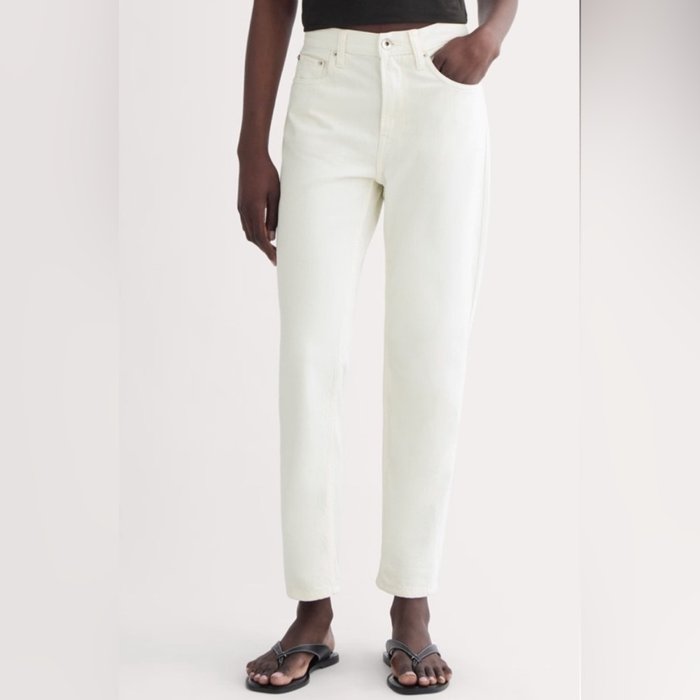 EUC Everlane The ‘90s Cheeky Jeans Organic Cotton Sz 29 Bone White